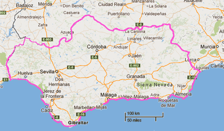 carte d andalousie avec villes Andalousie : Seville, Cordoue, Grenade, visites avec cartes et 