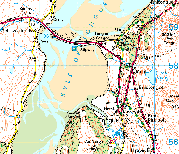 plan des environs de Tongue