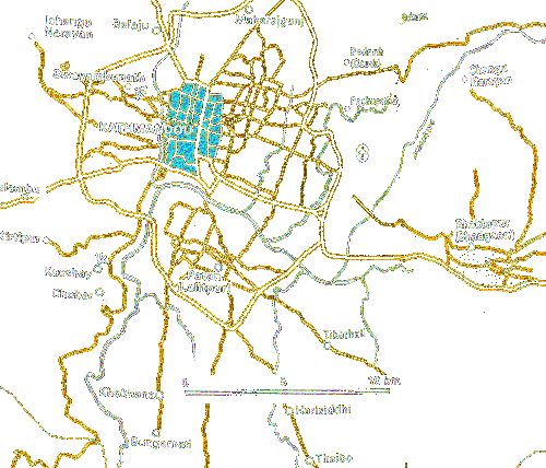  plan de la valle de Kathmandou