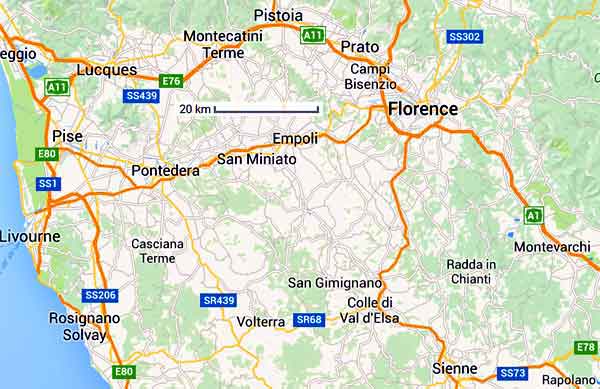 Cartes Et Liens Utiles En Toscane Italie