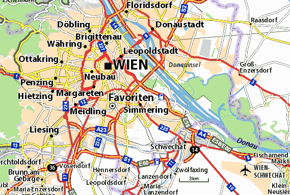 vienne autriche carte Vienne Autriche Wien cartes meteo budget